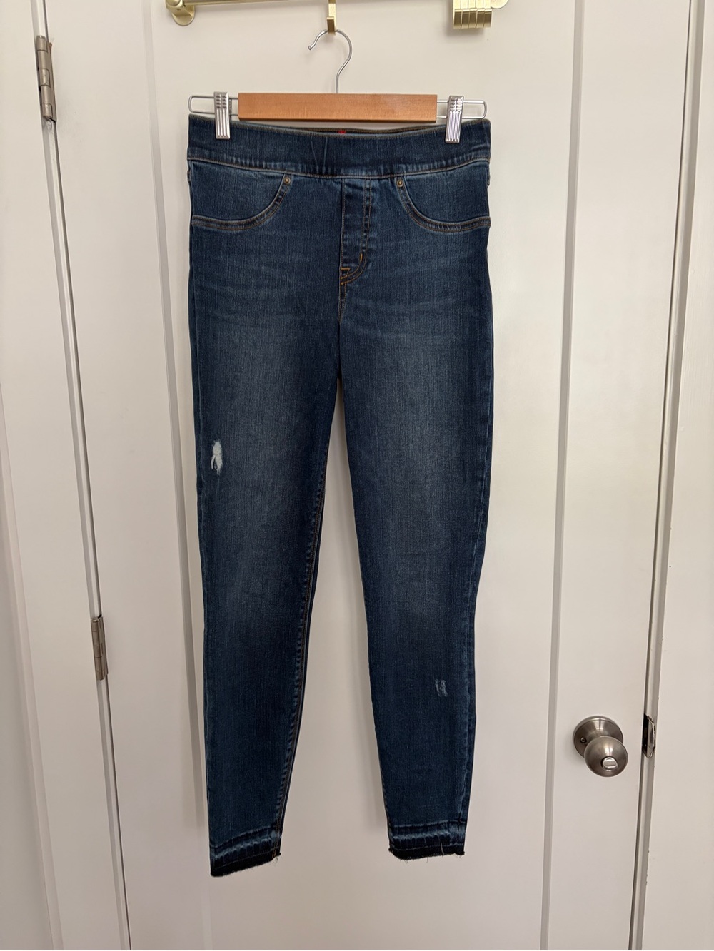 SPANX Women's Dark Wash Skinny Jeggings - Size Small